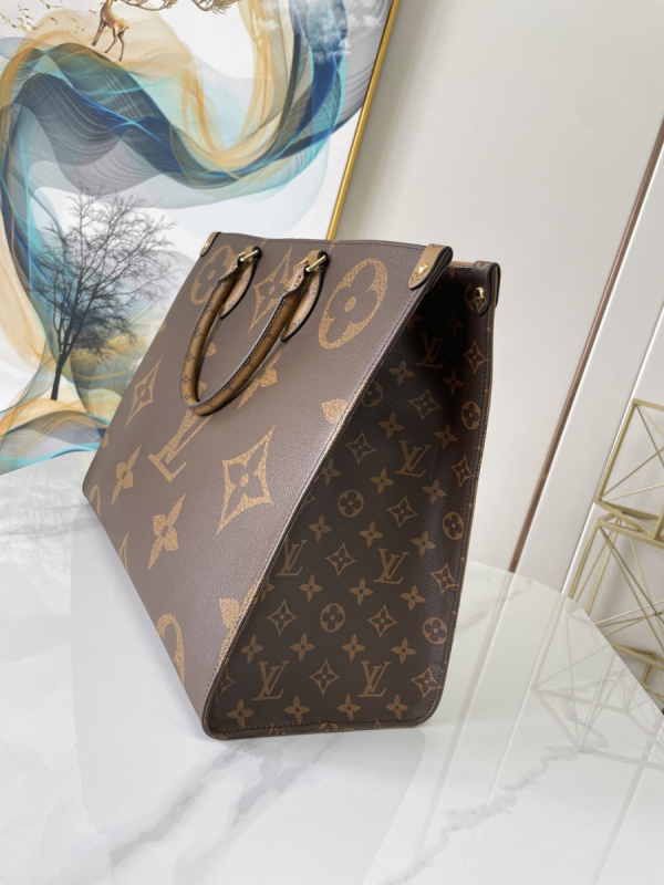 7 louis vuitton onthego gm tote bag monogram and monogram reverse canvas for women womens handbags 161in41cm lv m44576 2799 399