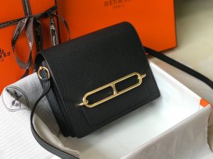 hermes mini evercolor sac roulis 19 black for women womens handbags shoulder bags 75in19cm 2799 403