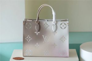 louis vuitton onthego mm tote bag in monogram canvas sunset kaki for women 138in35cm lv m20510 2799 410