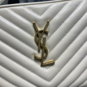 1-Saint Laurent Lou Camera Bag White With Gold Toned Hardware For Women 9in/23cm YSL 612544DV7079207  - 2799-411