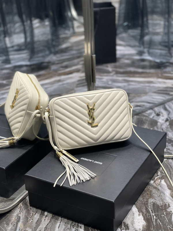 5 saint laurent lou camera bag white with gold toned hardware for women 9in23cm ysl 612544dv7079207 2799 411