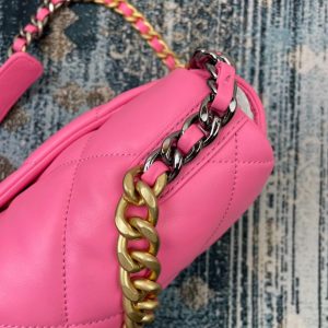 7 chanel 19 handbag 26cm pink for women as1160 2799 416