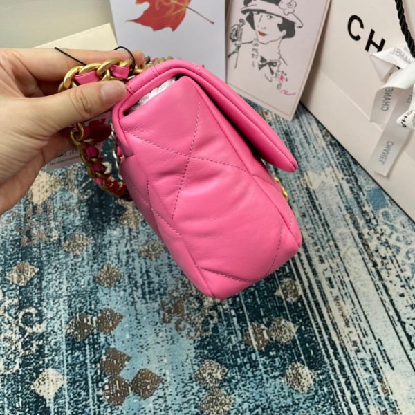 8 chanel 19 handbag 26cm pink for women as1160 2799 416
