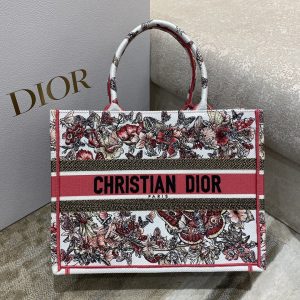 christian dior medium dior book tote multicolor butterfly embroidery redwhite for women womens handbags 36cm cd 2799 426