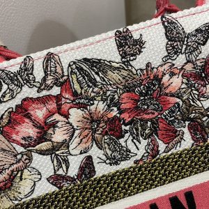 1 christian dior medium dior book tote multicolor butterfly embroidery redwhite for women womens handbags 36cm cd 2799 426
