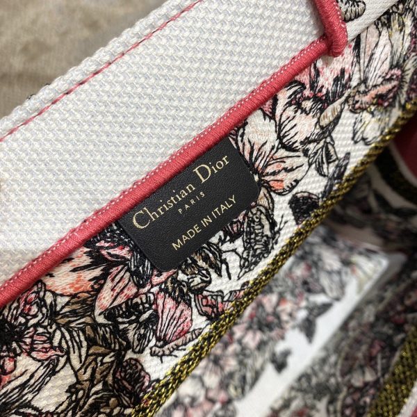 7 christian dior medium dior book tote multicolor butterfly embroidery redwhite for women womens handbags 36cm cd 2799 426