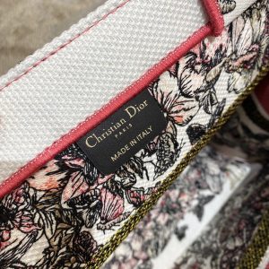 14 christian dior medium dior book tote multicolor butterfly embroidery redwhite for women womens handbags 36cm cd 2799 426