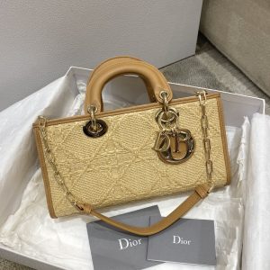 christian dior lady d joy bag natural cannage raffia brown for women womens handbags 26cm cd m0540ombd m925 2799 427