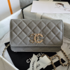 chanel gold mini flap bag grey for women 72in185cm 2799 434