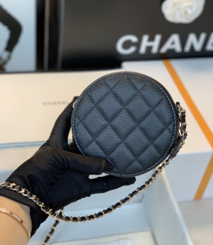 1 chanel round bag crossbody black for women 47in12cm 2799 435