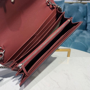 4 gucci Red floral woc dionysus shoulder bag 20cm calfskin leather trim fallwinter collection burgundy 2799 436