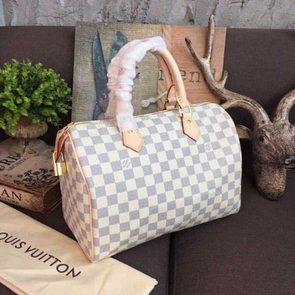 5 louis vuitton speedy 30 damier azur canvas for women womens handbags 118in30cm lv n41370 2799 437