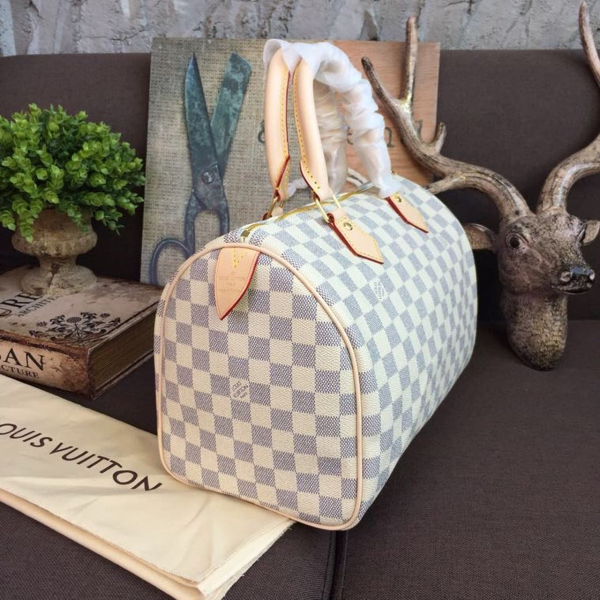 7 louis vuitton speedy 30 damier azur canvas for women womens handbags 118in30cm lv n41370 2799 437