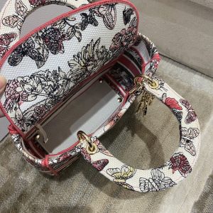 9 christian dior medium lady d lite bag multicolor butterfly embroidery redlatte for women womens handbags 24cm cd m0565orhq m884 2799 445