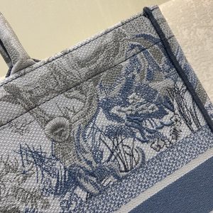 1-Christian Dior Large Dior Book Tote Blue and White Cornely Embroidery, Blue, For Women Women’s Handbags, Shoulder Bags, 42cm CD M1286ZRGO_M928  - 2799-448