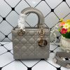 christian dior small lady dior bag gold toned hardware dark grey for women womens handbags crossbody bags 20cm cd 2799 450