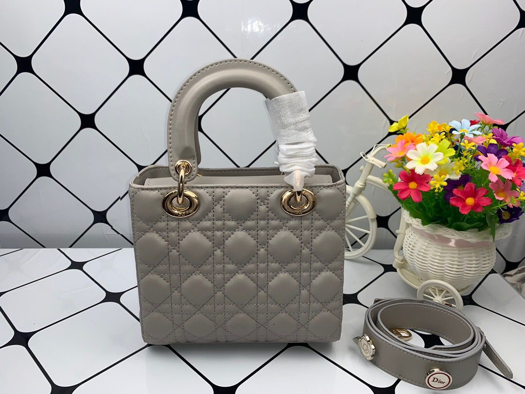 1 christian dior small lady dior bag gold toned hardware dark grey for women womens handbags crossbody bags 20cm cd 2799 450