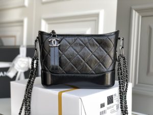 Chanel CO-CO Gabrielle Hobo Bag Black For Women 7.8in/20cm  - 2799-451