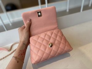2-Chanel Mini Flap Bag Top Handle Pink For Women 7.5in/19cm  - 2799-454