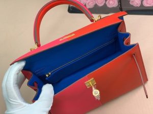 4-Hermes Kelly 28 Sellier Epsom Bag Red/Pink For Women, Women’s Handbags, Shoulder Bags 11in/28cm  - 2799-457