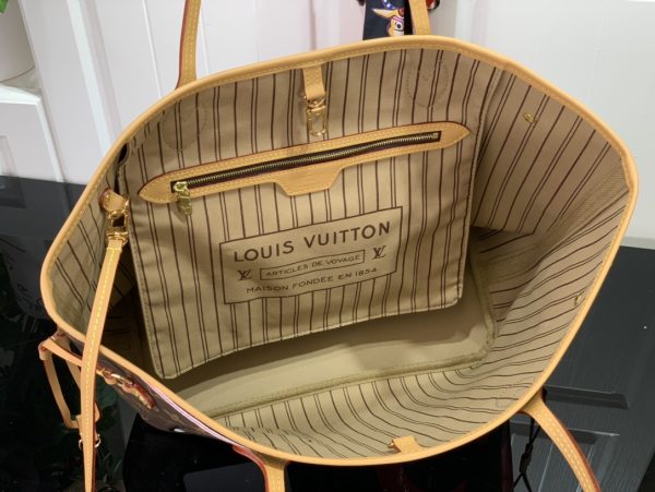 7 louis vuitton neverfull mm game on tote bag monogram canvas by nicolas ghesquiere for women womens handbags shoulder bags 122in31cm lv m57452 2799 470