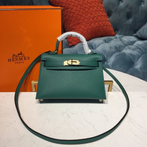 hermes mini kelly 20 sellier epsom green bag for women womens handbags shoulder bags 75in20cm 2799 486