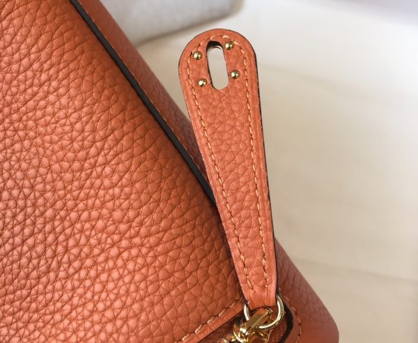 3 vinyl hermes lindy mini clemence bag orange for women womens handbags shoulder and crossbody bags 75in19cm 2799 487