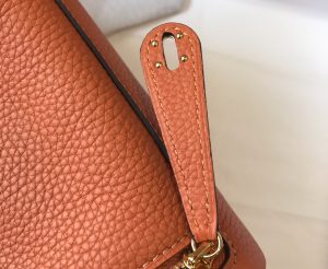 10 vinyl hermes lindy mini clemence bag orange for women womens handbags shoulder and crossbody bags 75in19cm 2799 487