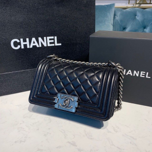 7 chanel gesteppte small boy handbag silver hardware black for women womens bags shoulder and crossbody bags 78in20cm a67085 2799 495