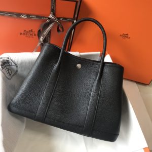 hermes garden party 30 tote bag black for women womens handbags shoulder bags 118in30cm 2799 497