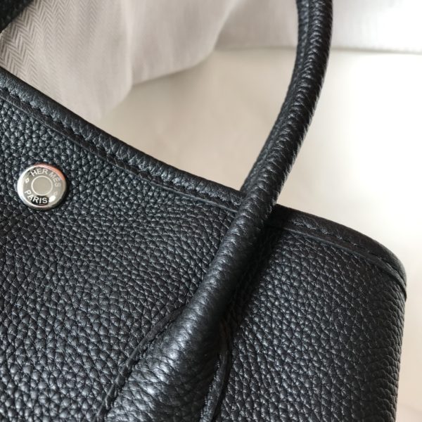 6 hermes garden party 30 tote bag black for women womens handbags shoulder bags 118in30cm 2799 497