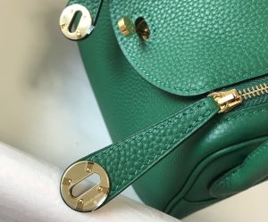 4-Hermes Lindy Mini Clemence Bag Green For Women, Women’s Handbags, Shoulder And Crossbody Bags 7.5in/19cm  - 2799-498