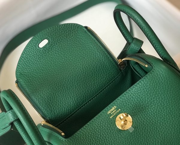 9 hermes lindy mini clemence bag green for women womens handbags shoulder and crossbody bags 75in19cm 2799 498