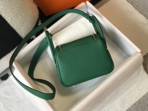 12 hermes lindy mini clemence bag green for women womens handbags shoulder and crossbody bags 75in19cm 2799 498