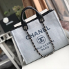 chanel deauville tote 38cm white gray for women a66941 2799 502