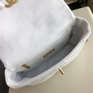 1 chanel 19 handbag white for women 101in26cm as1160 2799 509