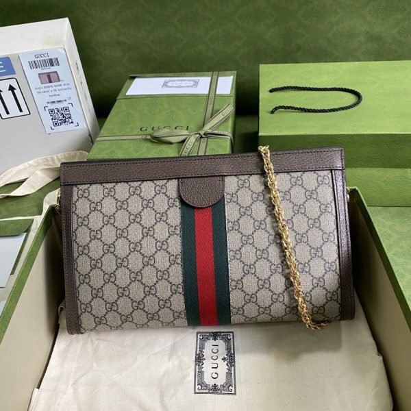 1 gucci ophidia gg medium shoulder bag beigeebony gg supreme canvas green and red web for women 13in325cm gg 503876 k05ng 8745 2799 510
