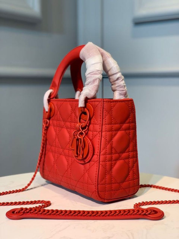 Lady dior bag online red