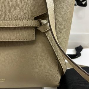 1 Kn-Celine celine nano micro belt bag in grained material light taupe for women 95in24cm 2799 543