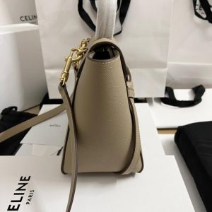 2 Kn-Celine celine nano micro belt bag in grained material light taupe for women 95in24cm 2799 543