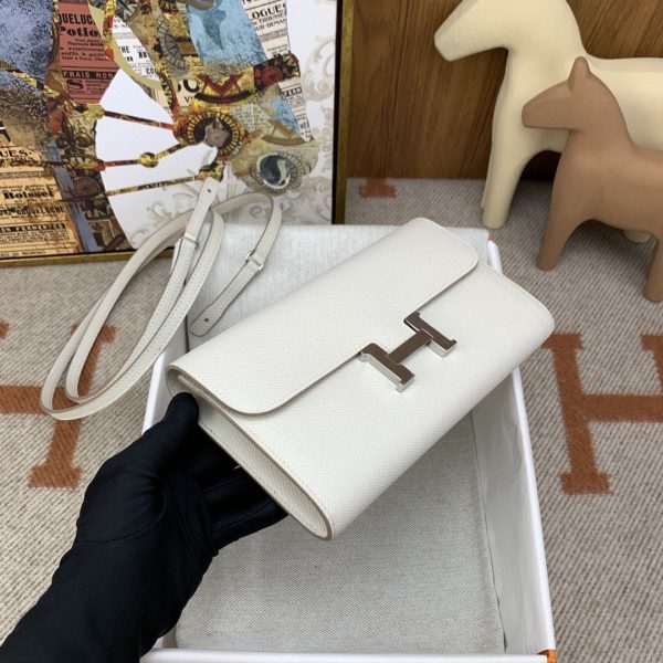 2 hermes constance long togo wallet white silver toned hardware bag for women womens handbags shoulder bags 81in21cm 2799 550