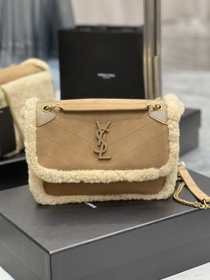 Saint laurent 2024 shearling bag