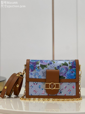 Louis Vuitton Dauphine MM Handbag Blue For Women, Women’s Handbags, Shoulder Bags And Crossbody Bags 9.8in/25cm LV M21266  - 2799-556