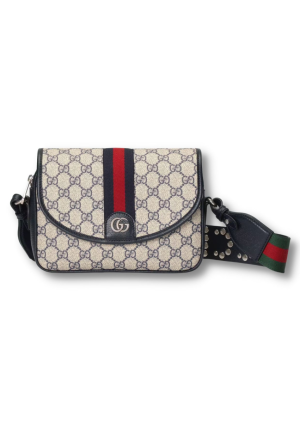 gucci ophidia gg small shoulder bag dark bluebeige for women womens bags 91in23cm gg 2799 569
