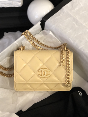 chanel spring and summer 22c yellow for women womens bags 61in155cm 2799 571