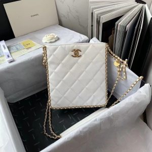 chanel small shopping bag white for womens bags 9in23cm 2799 572