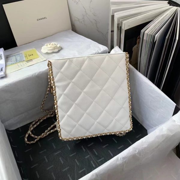 5 chanel small shopping bag white for women womens bags 9in23cm 2799 572
