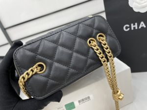 2-Chanel Small Vanity Case Black With Gold Zipper For Women, Women’s Bags 5.9in/15cm  - 2799-579