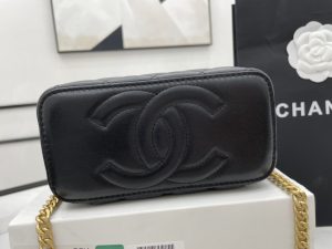 3-Chanel Small Vanity Case Black With Gold Zipper For Women, Women’s Bags 5.9in/15cm  - 2799-579