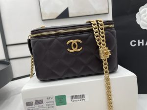 chanel small vanity case coffee for women womens bags 59in15cm 2799 580
